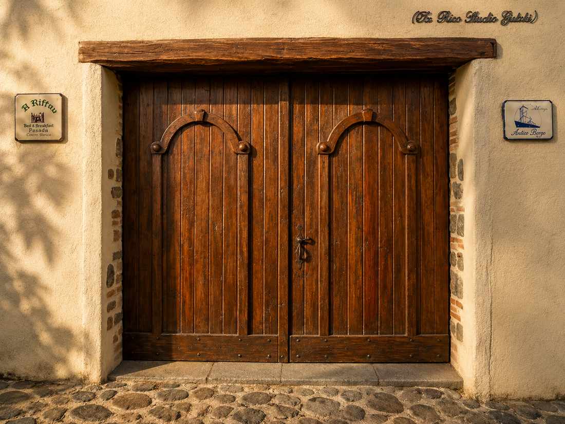 Portone in legno del cortile
